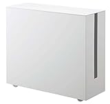 山崎実業 キャスター付き ケーブル収納ラック タワー ホワイト 隠せる周辺機器 いたずら防止