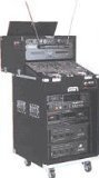 Odyssey CS4812W Carpeted Slide Style Combo Case With An 8u Slanted Rack And A 4u Top And 12u Bottom 