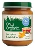 オンリーオーガニック ベビーフード 「かぼちゃとお米のピューレ」 離乳初期～ 110g ビン - Only Organic - Pumpkin & Wild Rice