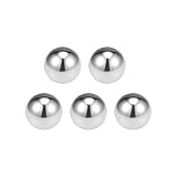 uxcell 20mm-35mmベアリングボール 304ステンレス鋼 G100精密ボール 20mm 5個 スチールボール 耐久性 防錆性 軸受用