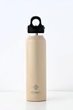 【REVOMAX公式】16oz 473ml 炭酸対応 ステンレスボトル 18時間保温 36時間保冷 真空断熱 水筒 ギフト レボマックス (Sand Beige)