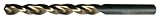 Cle-Line C18615 Heavy Duty Parabolic Jobber Length Drill, High Speed Steel, Black and Gold Finish, S