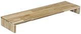 WOODPRO アカシア モニター台 デスクシェルフ 幅100cm 高さ10cm 奥行27cm 無塗装 完成品 木製 モニタースタンド 卓上 パソコン台 ディスプレイ台 机上台 コの字ラック 受注生産