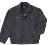 通気性 裏綿 吸汗性シリーズ 長袖ブルゾン 春夏素材 cs-3008 チャコールグレー S