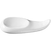 西田(Nishida) 光沢感がある白いレンゲ・箸兼用箸置き(タイプ3) 150005