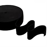 Copeflap 平ゴム 幅50mm x 長さ40m 織りゴム 幅広ゴム 強力 太い 手芸 (ブラック)