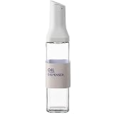 ColorfulHome オイルボトル 醤油差し 液だれしない 見せる収納 スタイリッシュ 片手 ガラス 調味料/油入れ ドレッシングボトル ビン オイル差し 酢 ビネガー 容器 500ml 料理用 ギフト (グレー)