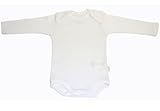 Cambrass Long Sleeved Body Suit/ Vest, Envelop Neck, White Tricot for 3 - 6 Months by Cambrass