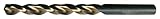 Cle-Line C18444 Heavy Duty Parabolic Jobber Length Drill, High Speed Steel, Black and Gold Finish, S