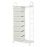 ＼ページ限定・カードケース付／　引出し7杯 ハンガーラック KHR-3161 【送料無料】 ［引き出し付きハンガーラック 幅80 チェストハンガー 小物収納 衣類収納 洋服掛け］