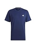[アディダス] 半袖 Tシャツ トレイン エッセンシャルズ ストレッチ トレーニング 半袖Tシャツ BXH44 メンズ ダークブルー/ホワイト(IC7414) S