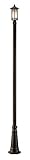 Z-Lite 528PHM-519P-ORB Outdoor Post Light with Aluminum Frame, Matte Opal, Oil Rubbed Bronze Finish 