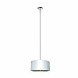 Yosemite Home Decor SH1607-3P-PWSS 3-Light Pendant with Pristine White Shade, Satin Steel [並行輸入品]