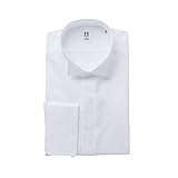 [HITOYOSHI(ヒトヨシ)/H FORMAL MADE IN JAPAN]人吉シャツ ブロード フォーマルシャツ ウィングカラー 比翼前立 Ｗカフス 長袖(ホワイト/39-84)[FO-W-001]