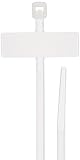 Identification Marker Horizontal Cable Tie, 18lbs Tensile Strength, 3/4" Bundle Diameter, 1.00" x 0.