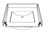 Swanstone vt-19ss-010ホワイトサイドのスプラッシュ楕円/ Contour Top