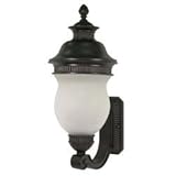 Nuvo 60/877 Arm Up Wall Lantern with Satin Frosted Glass Chestnut Bronze Large [並行輸入品]