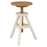 萩原 回転スツール(ナチュラルホワイト)　VH-7942NW【大型商品につき代引不可・時間指定不可・返品不可】 90759200