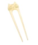 [ヴァンテーヌ] VINGTAINE 猫 モチーフ 二股 かんざし マーブル 二又 ねこ キャット ヘアアクセ H7530-IV-