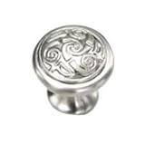 Laurey 11259 Cabinet Hardware 1-1/4-Inch Monte Carlo Knob, Satin Pewter [並行輸入品]