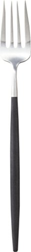 クチポール 単品 デザート フォーク GOA シルバー×ブラック GO.07