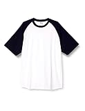 [プリントスター] 半袖 5.6オンス CRT ヘビーウェイト ラグラン Tシャツ ホワイト×ネイビー 日本 XL (日本サイズXL相当)