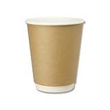 【ケース販売】HEIKO 紙コップ 二重断熱カップ 8オンス クラフト 口径80mm 004537003 1ケース(25個入×40袋 合計1000個)