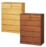 クローゼット　スライドレール 仕様 大川産 整理 タンス●ハイチェスト 色/ライトブラウン