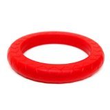 Siliconies Teething Ring (Chewy Bangle with Sensory Bumps) Ruby-Red by Siliconies