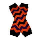 CHEVRON ORANGE, BLACK & PURPLE ZIG ZAG (HALLOWEEN) - Baby Leggings by BubuBibi