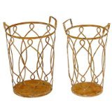 Privilege International 18373 2-Piece Iron Planters by Privilege International