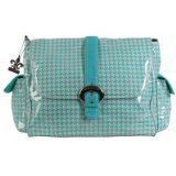 Kalencom Messenger Buckle Diaper Bag, Houndstooth/Aqua by The Kalencom Corporation [並行輸入品]