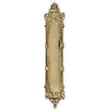 BRASS Accents A05-P4450-605 Victorian Push Plate 3 in. x 15 in. Polished Brass