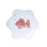 排水口カバー 蓋 有田焼 陶器 水回り トイレ 洗面台 かわいい おしゃれ 水はね防止 (金魚)