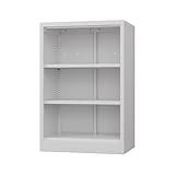 GangMei スチール書庫 スチールキャビネット 書類棚 4段オープン書庫 要組立 ホワイト