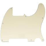Musiclily 8穴 Esquire エスクワイヤー型ピックガード Fender American/Mexican Standard Esquire Teleエレキギター用、4P赤べっ甲