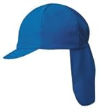 スクラムプラス（フラップ付き体操帽子　UV対策に・熱中症対策に たれ付き）ブルー フリーサイズ（57～60cm）/フットマーク株式会社