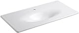 KOHLER K-3052-1-0 Iron/Impressions 43" Cast Iron One-Piece Surface and Integrated Bathroom Sink with
