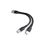 USB 2.0 二股ケーブル Type C MicroUSB 二股ケーブル 急速充電 USB 2.0 Aオスto USBタイプCオス& マイクロUSBオスY字2分岐ケーブル 同期充電 Micro USB & Type-C 2股ケーブル 多機能2 in 1 USBタイプC Yスプリッタケーブル 20cm
