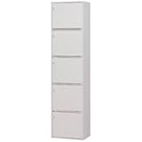 アイリスオーヤマ カラーボックス(CBボックス) A4 5段扉付 W415×H1680mm オフホワイト CX-55FD-OW 1台 生活用品 インテリア 雑貨 日用雑貨 収納用品 [並行輸入品]