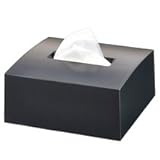 国際化工　ハーフティッシュボックス　モノクローム　ブラック　1個