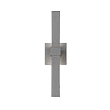 Vertical Outdoor LED Wall Fixture - Satin Finish with Acrylic Lens Glass Shade [並行輸入品]