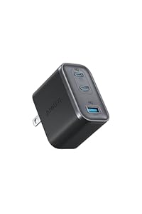 Anker Nano Charger (70W, 3ポート) ブラック PD対応 PSE適合 折りたたみ式プラグ MacBook iPhone Android ノートPC対応