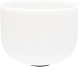 Frosted F Note Heart Chakra Quartz Crystal Singing Bowl 8 Inch Mallet Included - Best and Highest Qu