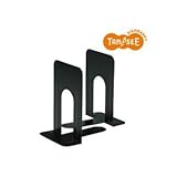 （まとめ）TANOSEE ブックエンド T型 特大 ブラック 20組