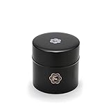 ツキウサギジルシ(Tsukiusagijirushi) 月兎印 ツキウサギジルシ 月兎缶 (大) 黒 茶葉 茶缶 茶筒 珈琲豆 コーヒー キャニスター 小物入れ 300g 106-09067