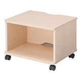 Garage プリンター台 プリンターワゴン 木製 AT-054PR ライトビーチ