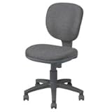 ナカバヤシ OAチェア ミドルバック 布 肘なし グレー 1脚
