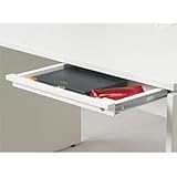 Garage パソコンデスク用 A3サイズトレ-引出し 鍵付き GF-A3TH-K 白 ホワイト