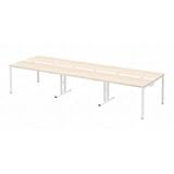 Garage フリーアドレスデスク 多人数用デスク MP-3612SS 幅360cm ライトビーチ